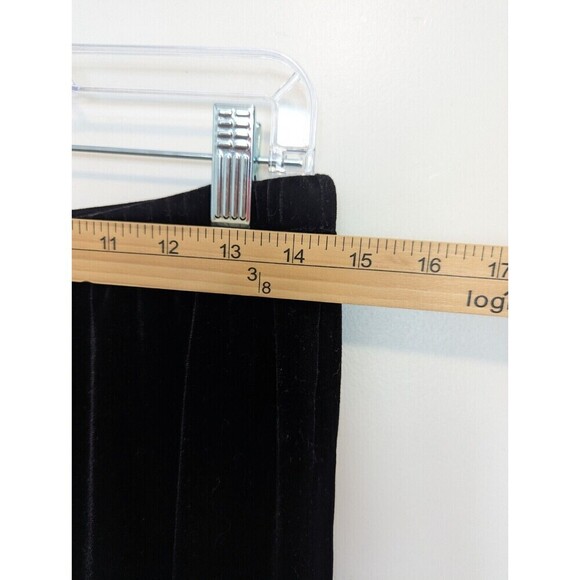 Velvet Wide Leg Cropped Pants Women's Size Small Black - Picture 5 of 7